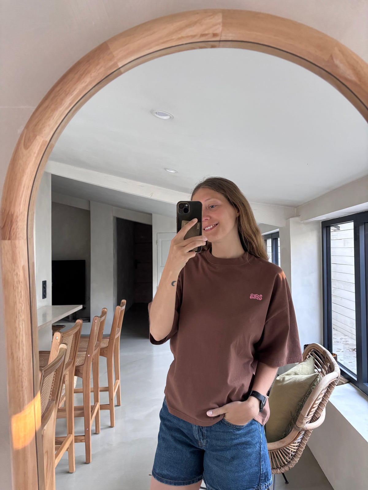 T-shirt PUFQOS Marron