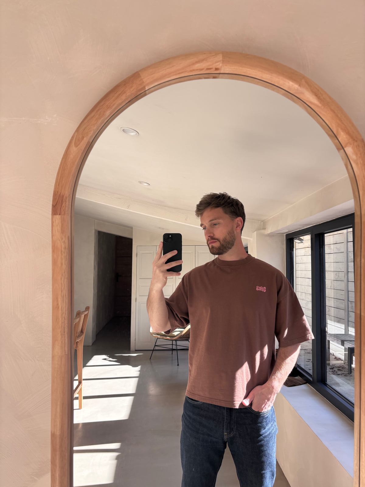 T-shirt PUFQOS Marron