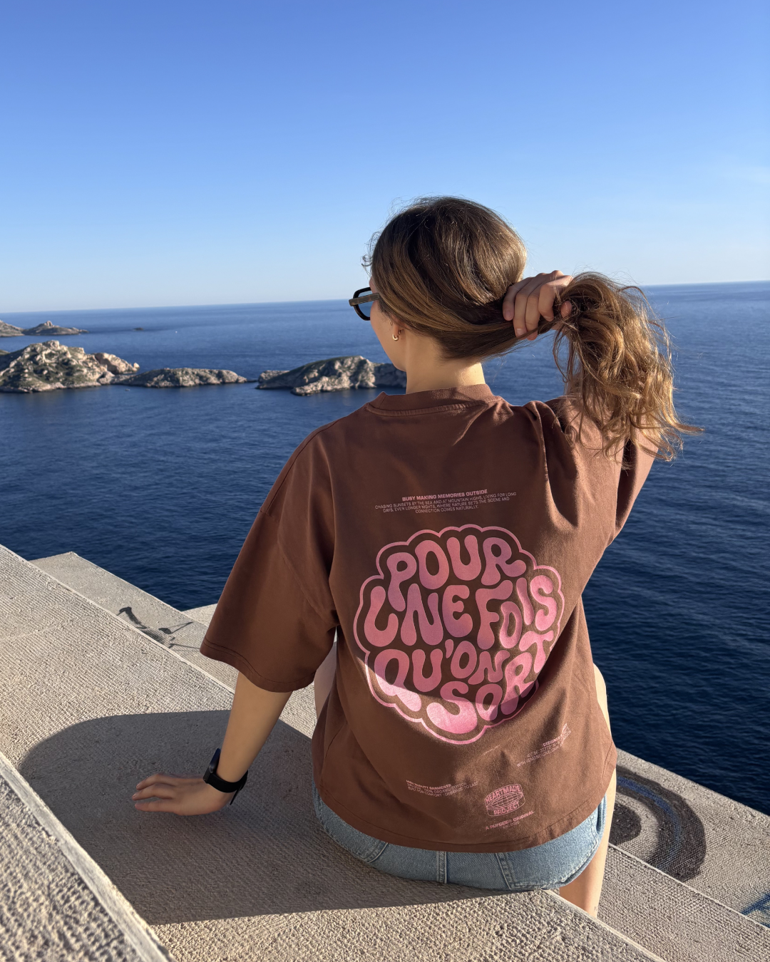 T-shirt PUFQOS Marron
